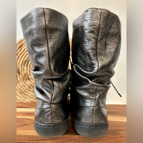 Trippen Metallic Leather Mid Rise Ankle Boots Size 36/6 - Picture 8 of 13